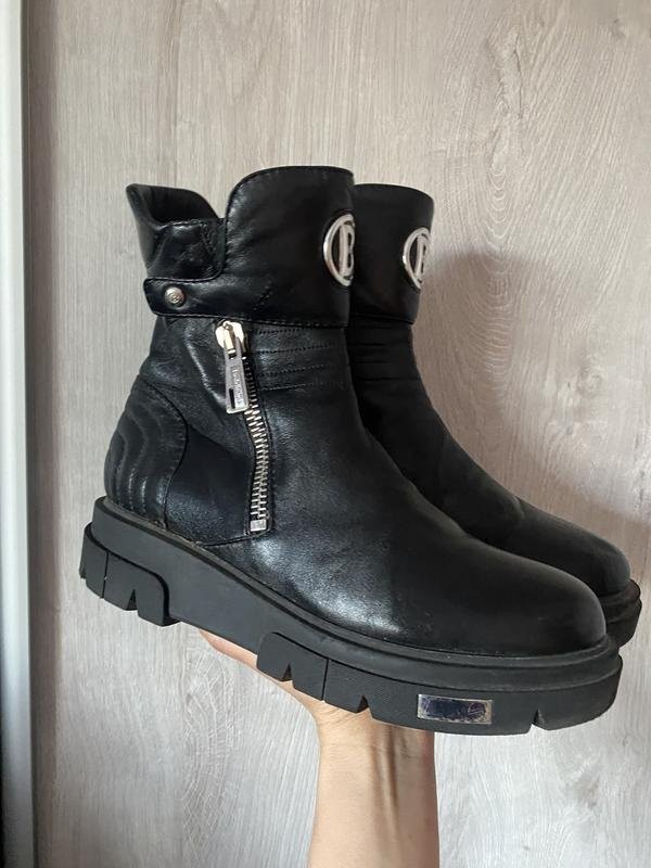 Women Baldinini boots black leather 40 #5GB0