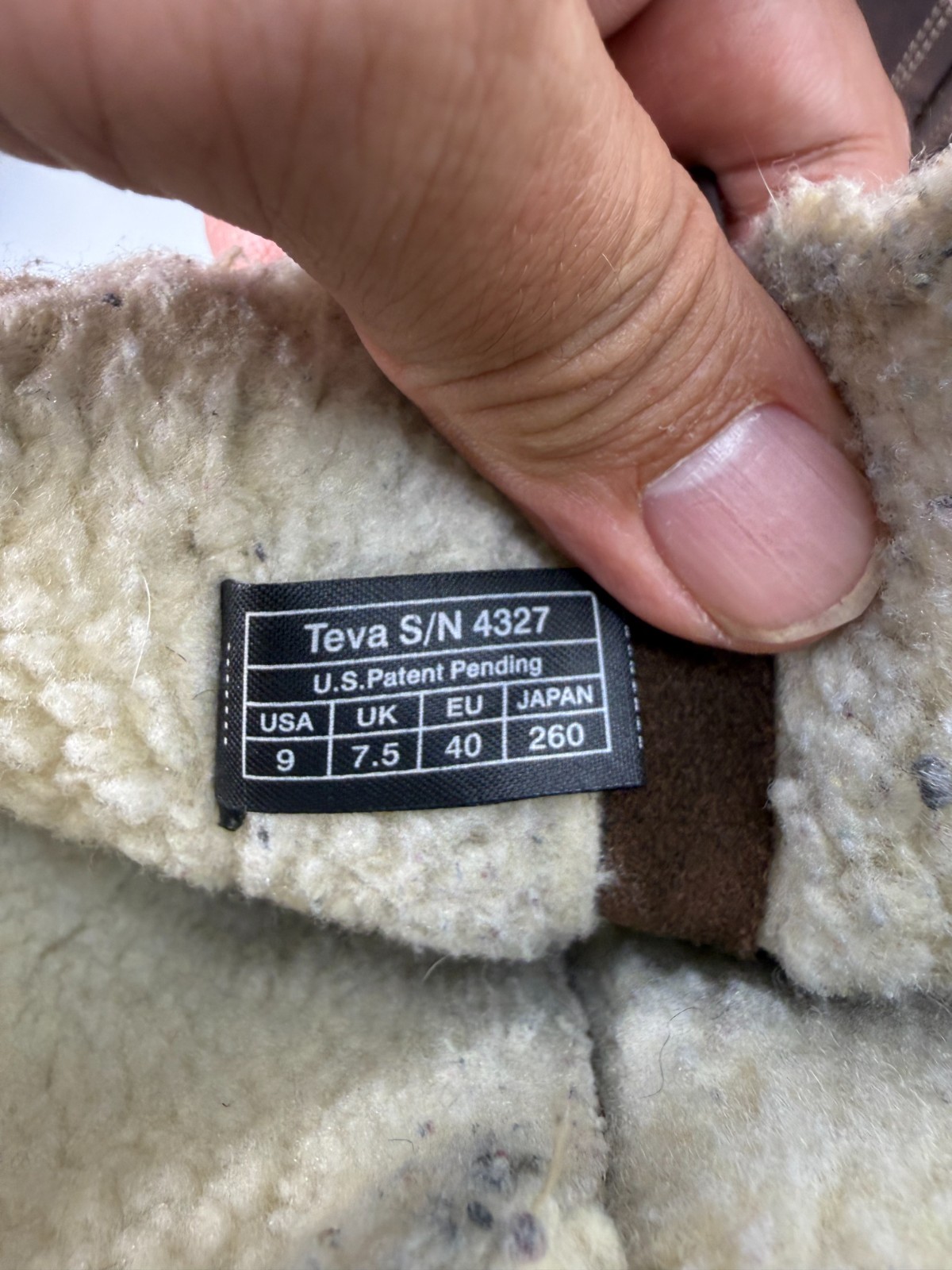 Teva Tonalea Leather Boots Womens 9 Brown Waterproof Sherpa Lined Round Toe