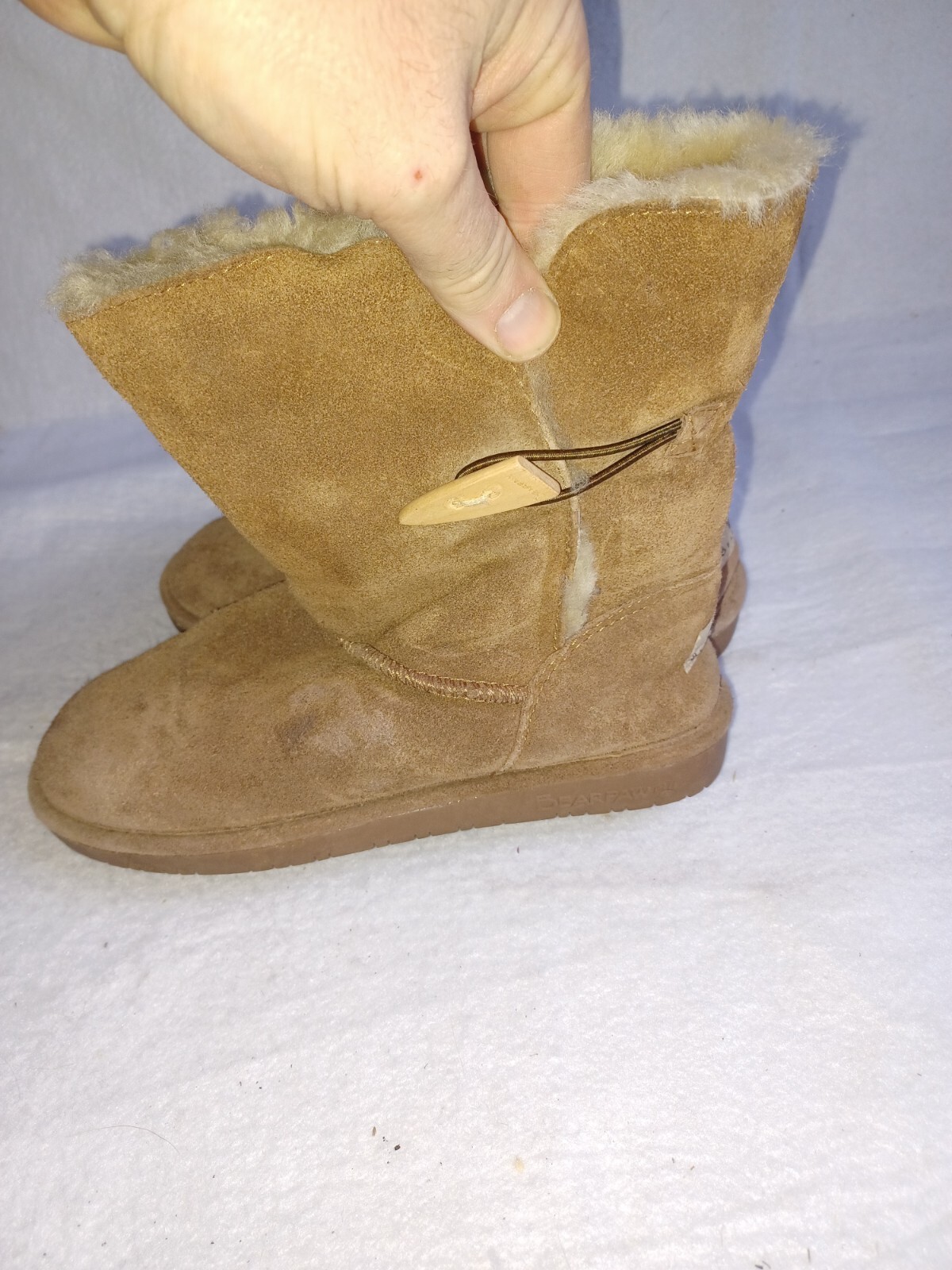 BEARPAW Snow Rosie Fashion Boot, Wool, US Size 7 Women’s Sheepskin