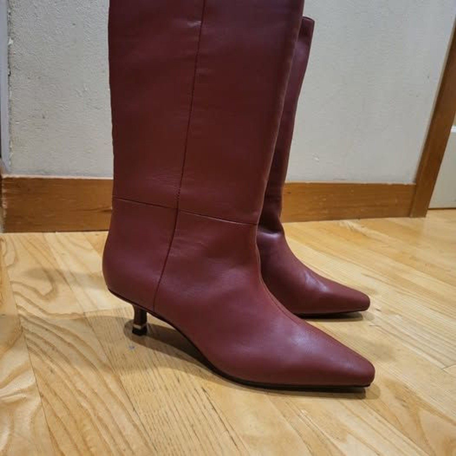 Kenneth Cole New York Meryl Mid-Calf Boots – Size 5 M, Kitten Heel, Pointed Toe