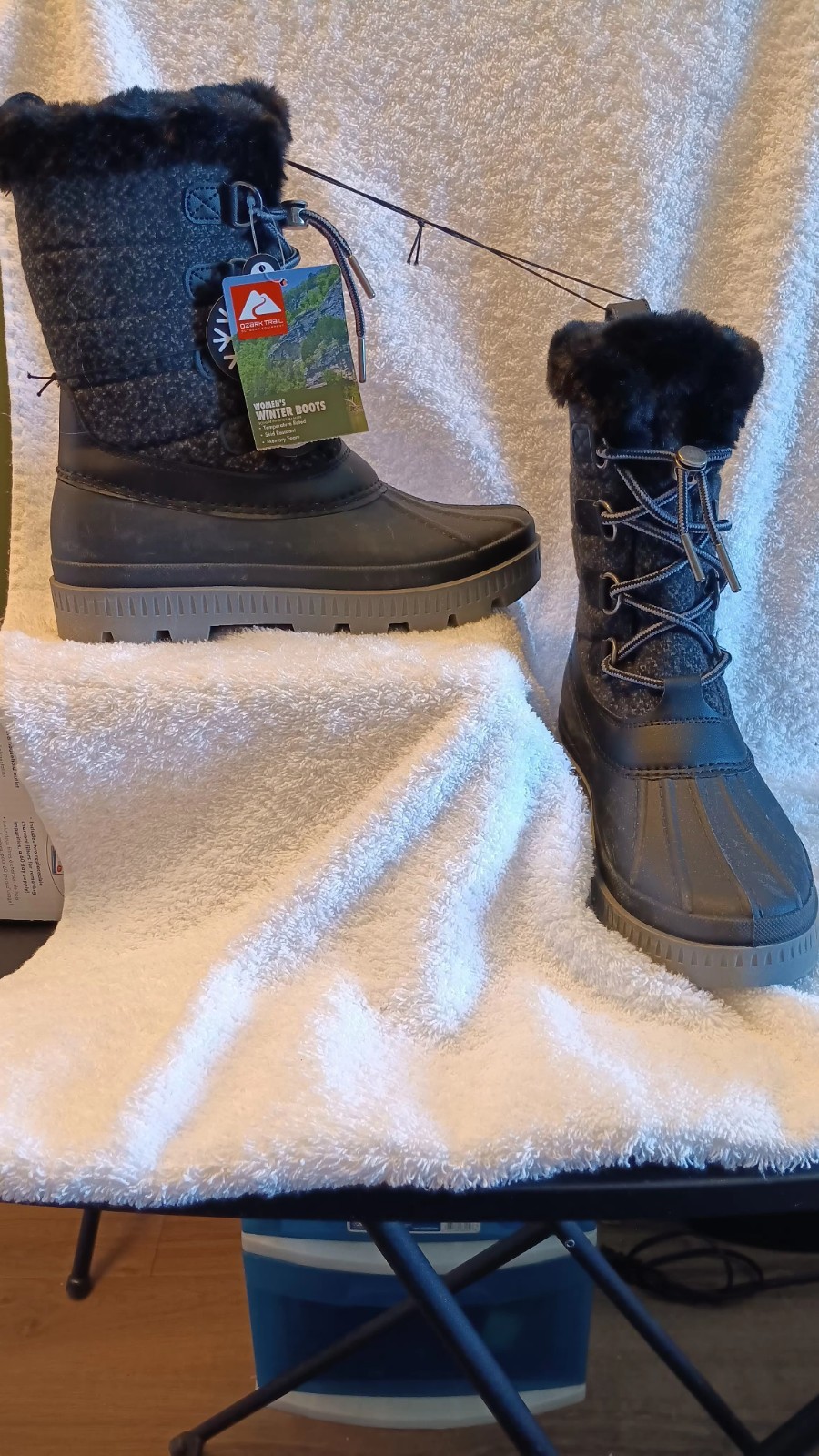 Ozark Trail -5° Tall Lace Up Boot Black Women 6