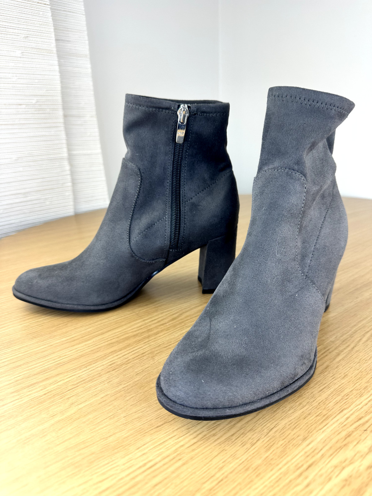 NEW Marc Fischer Gray Sock Boots Size 6