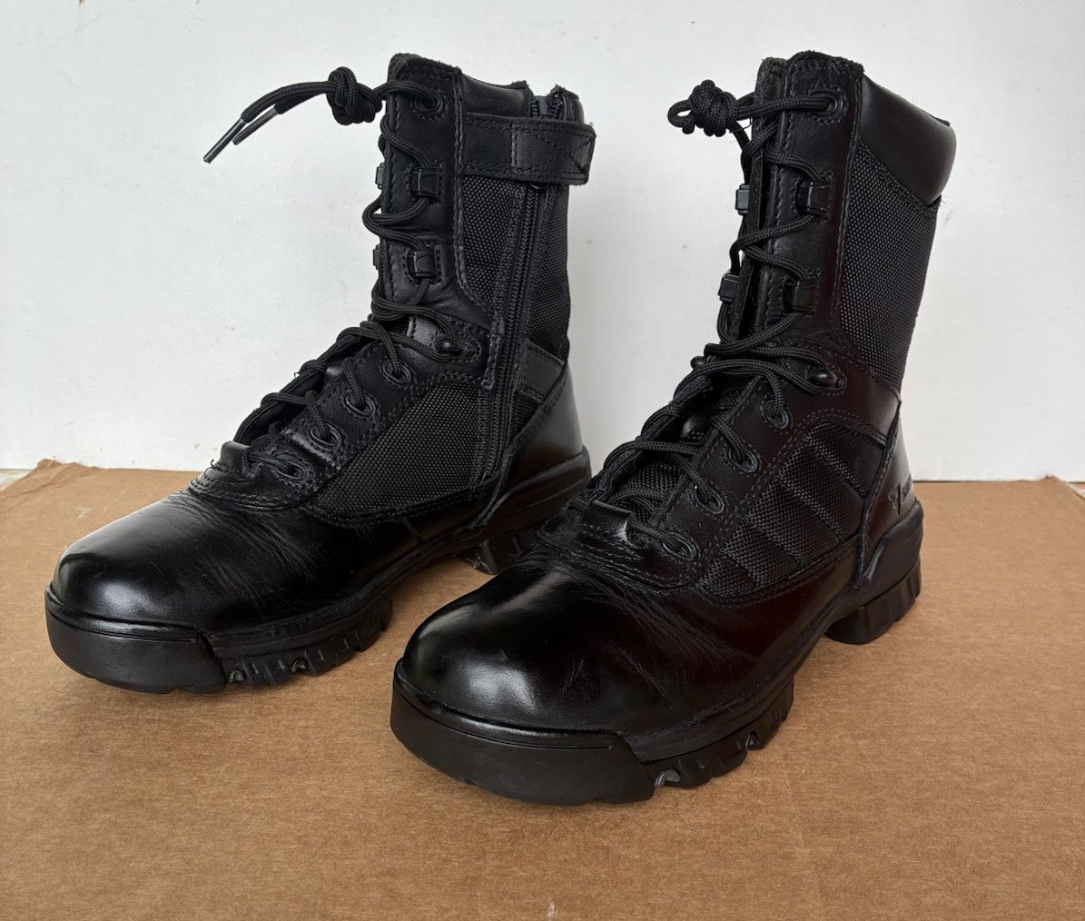 Bates Leather Boots Women’s Sz 9.5 Tactical Military 8” Side-Zip Lace-Up Combat