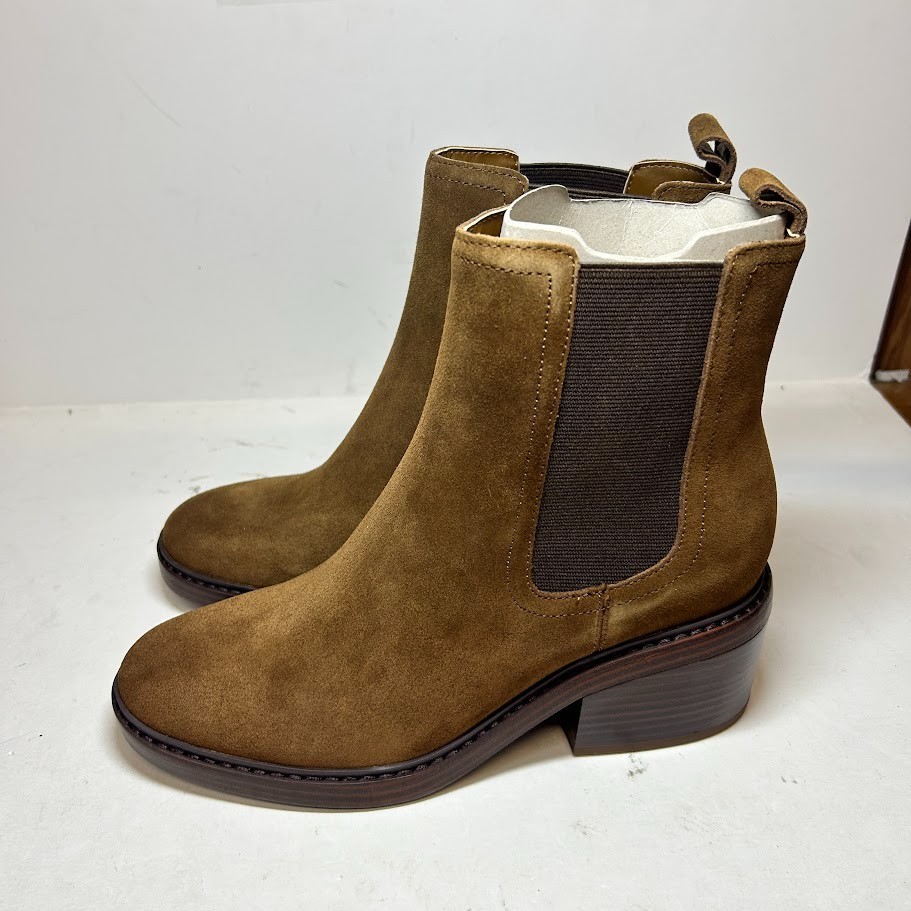 Marc Fisher Womens 8 M Dark Brown Modesty Pull On Chelsea Booties NIB LC3
