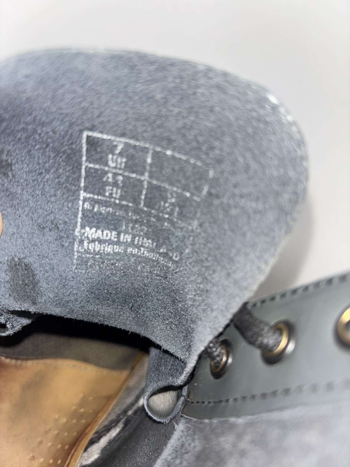 Grey Doc Martens Combat Boots Unknown Size