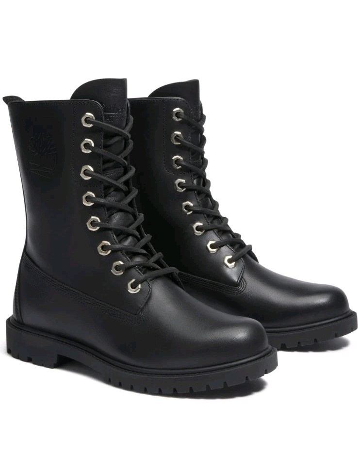 Timberland Leather Premium 8-Inch Waterproof Boot – Black- Women’s Size 8