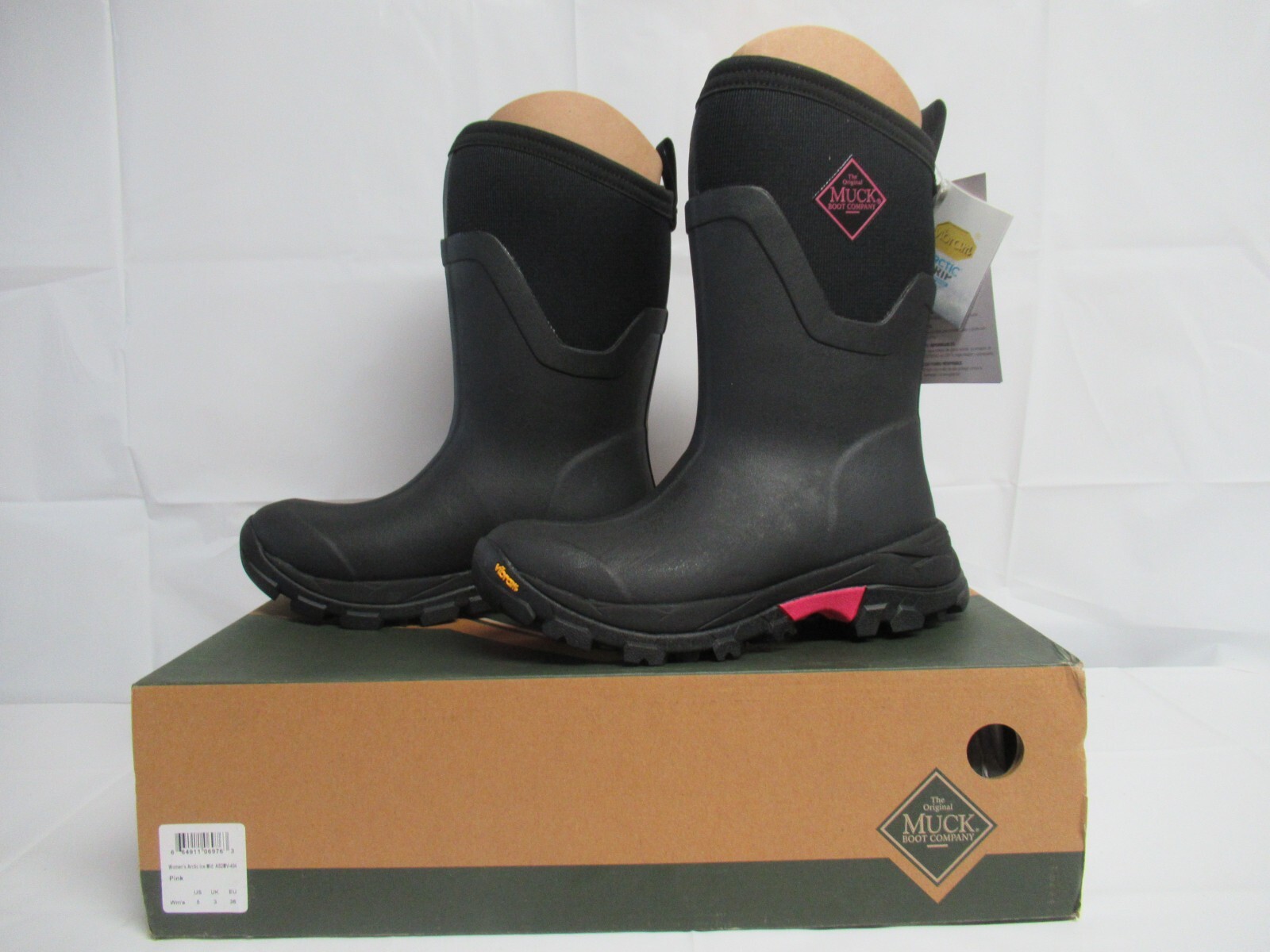 MUCK Women’s Arctic Ice Mid AS2MV-404 Pink Size 5.0 With Vibram Outsole