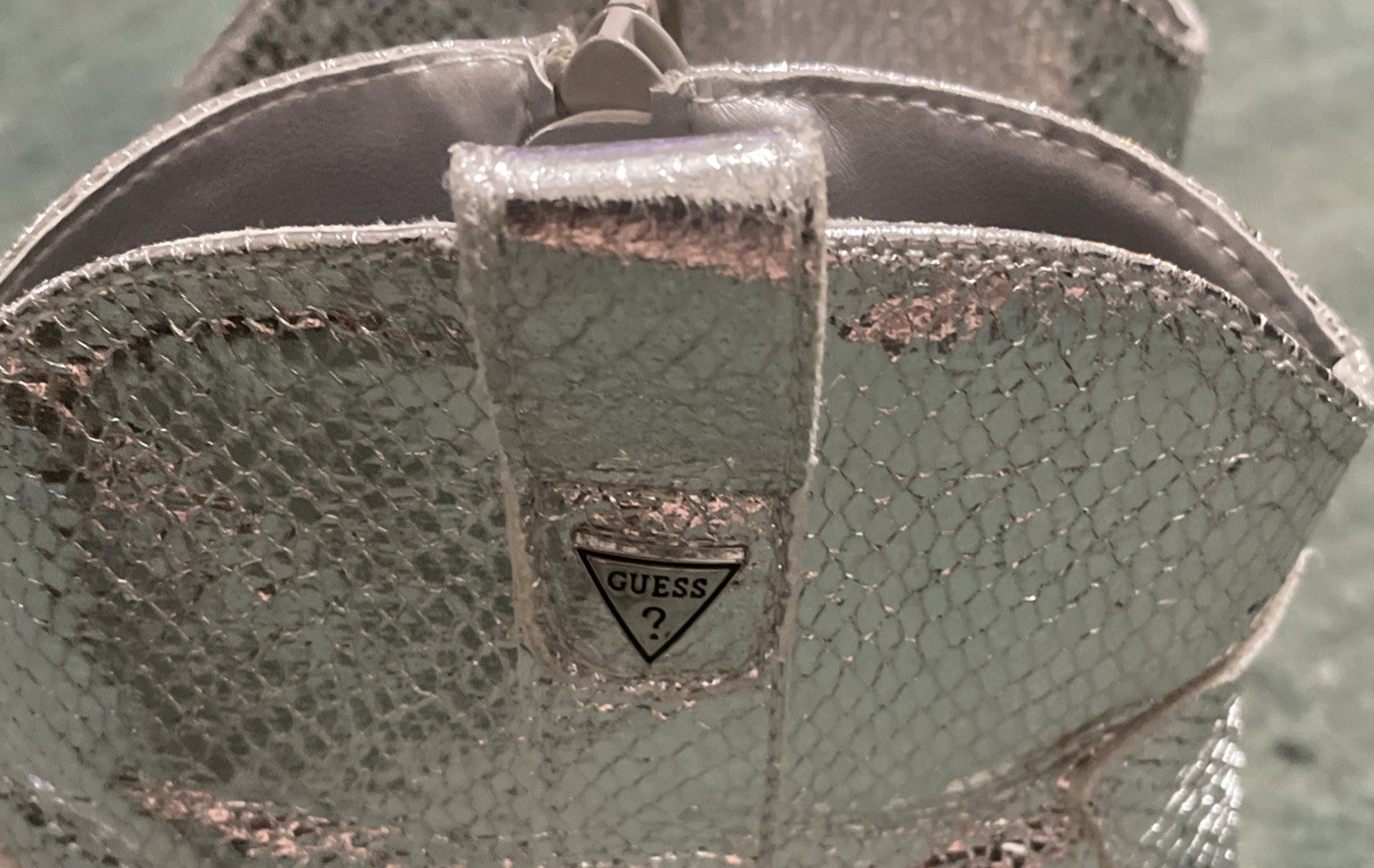 Guess Women’s Metallic Silver Ankle Boots Size 9 1/2 M NEW