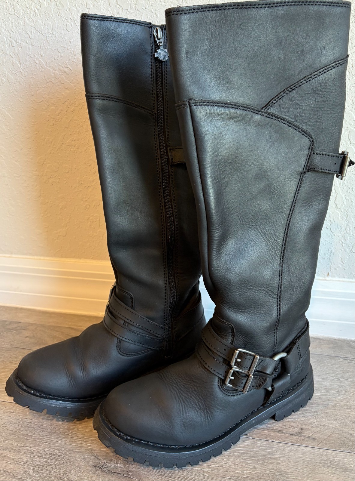 Harley-Davidson Womens Lomita Boots Motorcycle Boots Black Leather Size 6