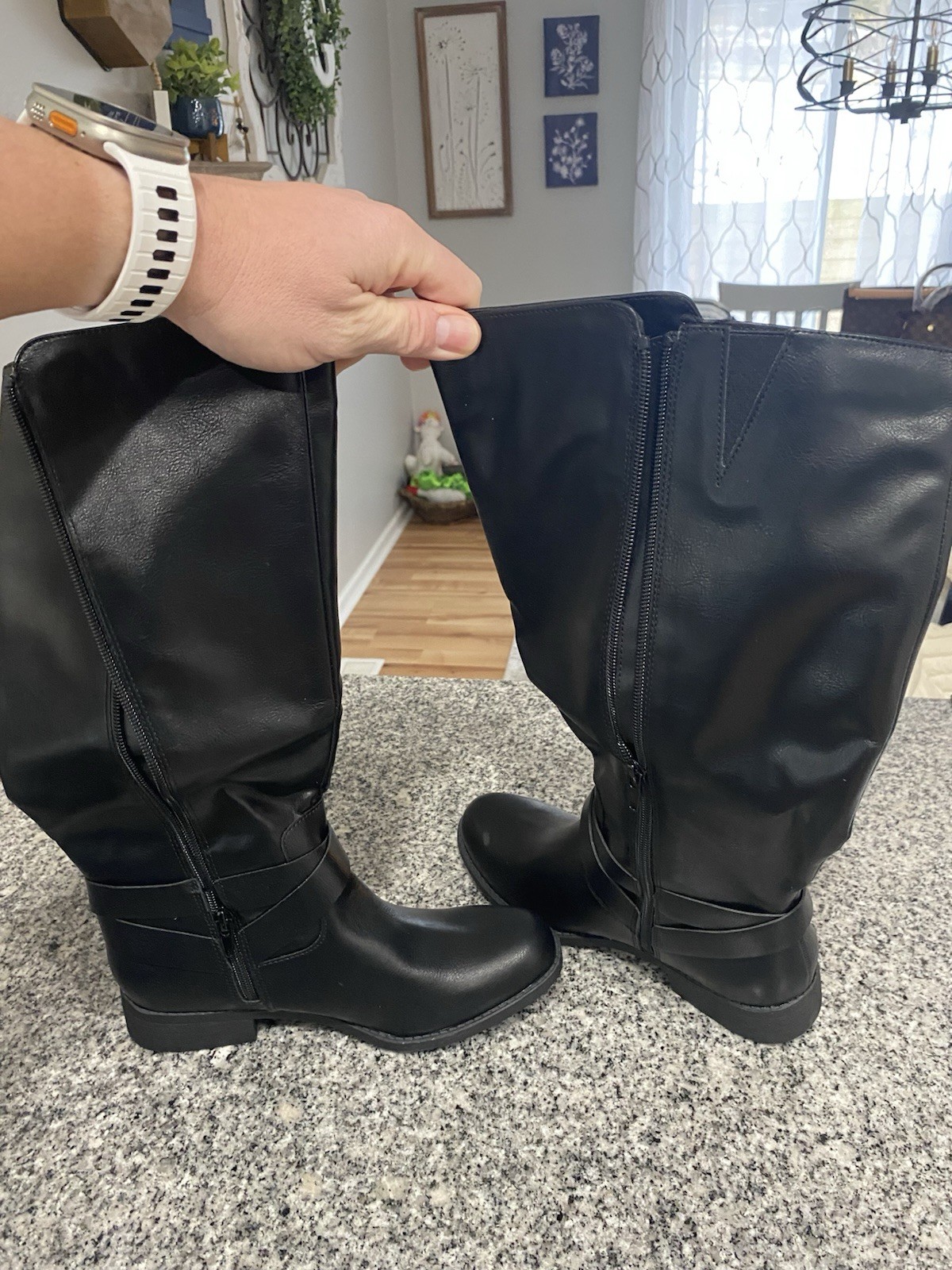 Style & Co Women’s Margoo Riding Boots Knee High Size 8 in Black