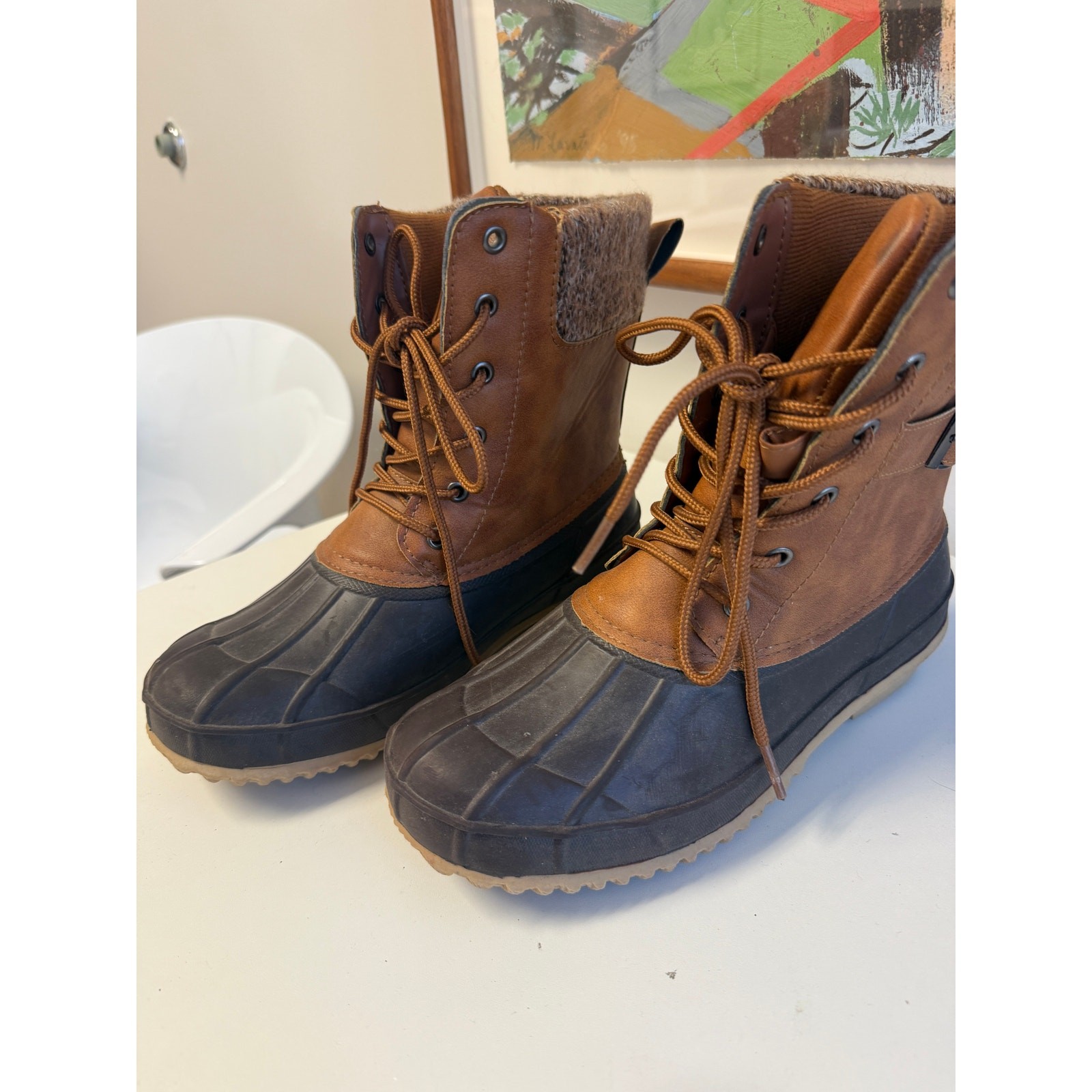 Torrid Duck Boot Ribbed Sweater Trim Cuff Women Wide Width Size 9 Regular