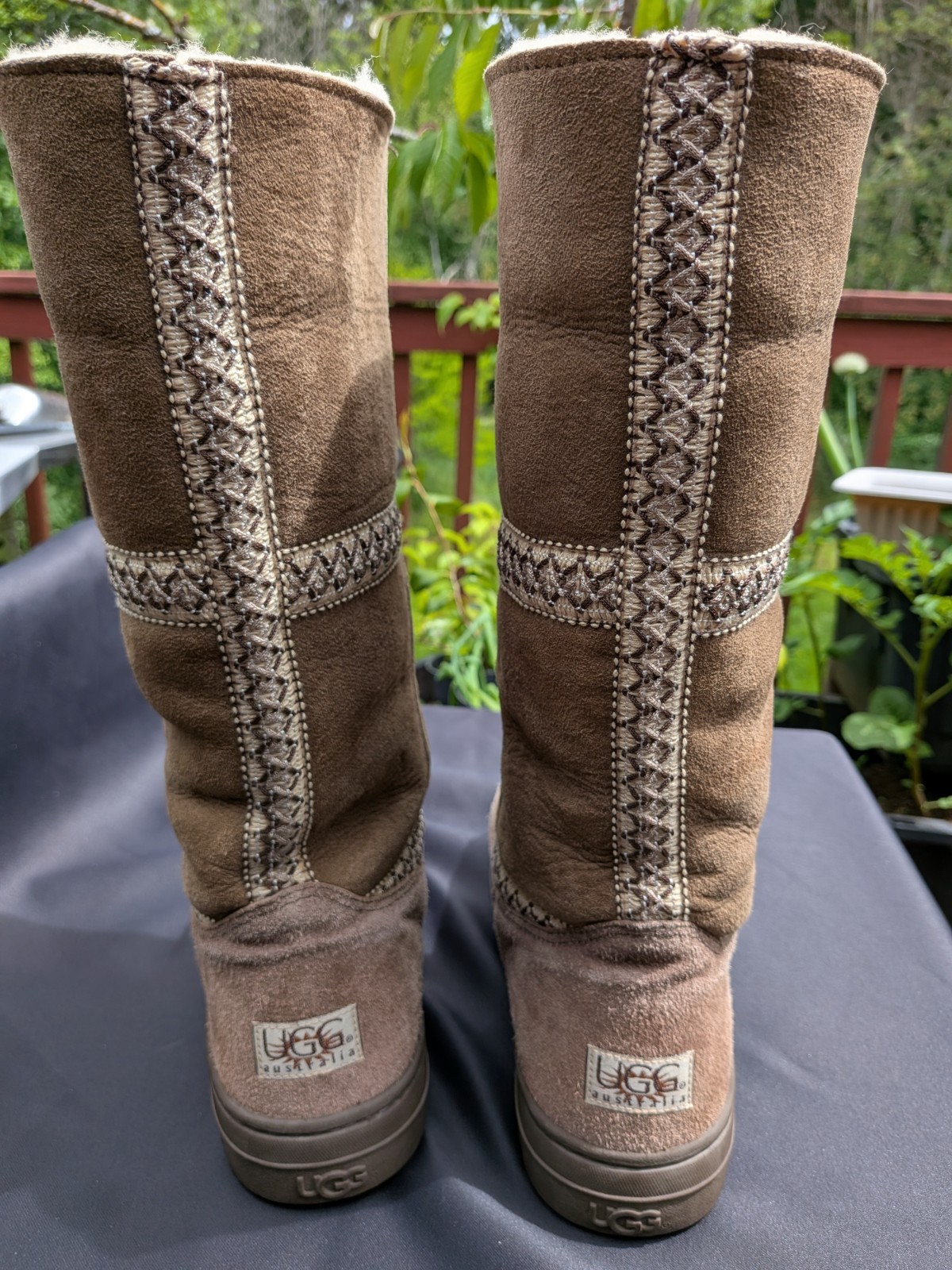 UGG SUNDANCE REVIVAL WOMEN TALL BOOTS SUEDE SAND US W 10