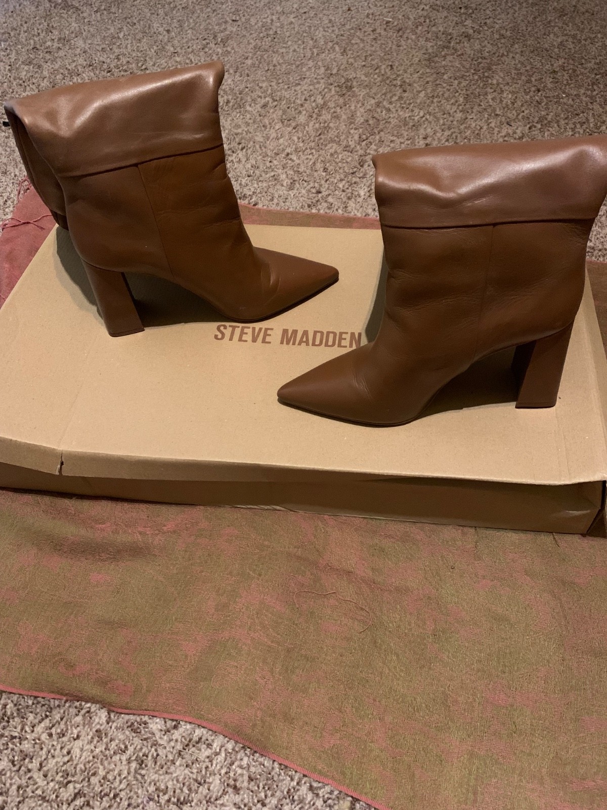 steve madden handles cognac boots