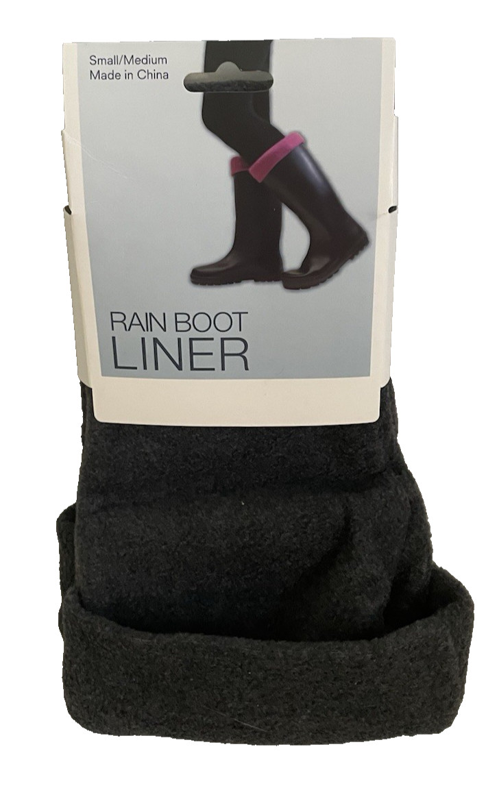 NWT Rain Boot LIners Gray Fleece S/M Women’s size 5-7 Shoes