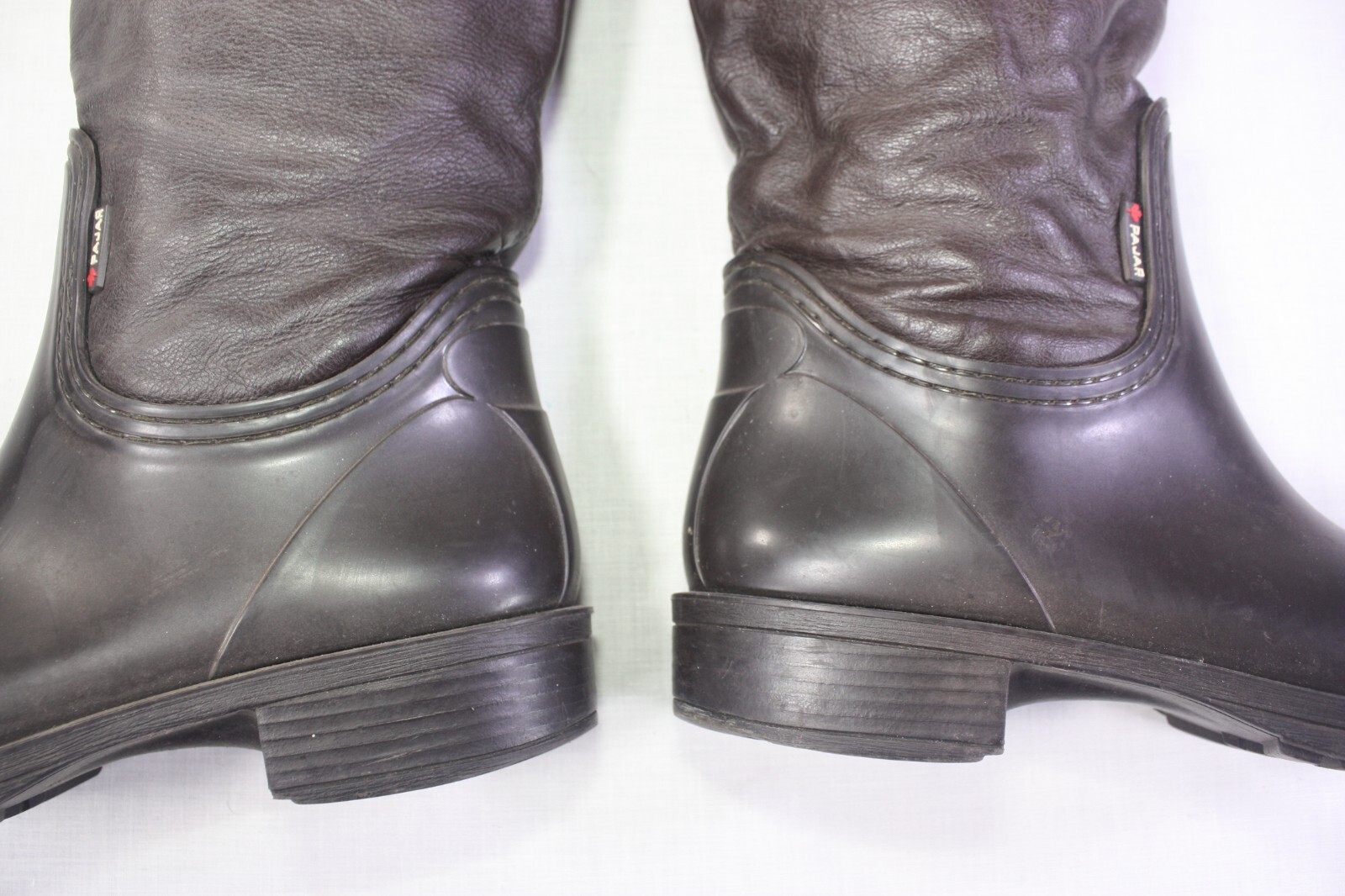 Pajar Tall Winter Snow Boots EUR 38 US 7 – BROWN LEATHER RUBBER Waterproof