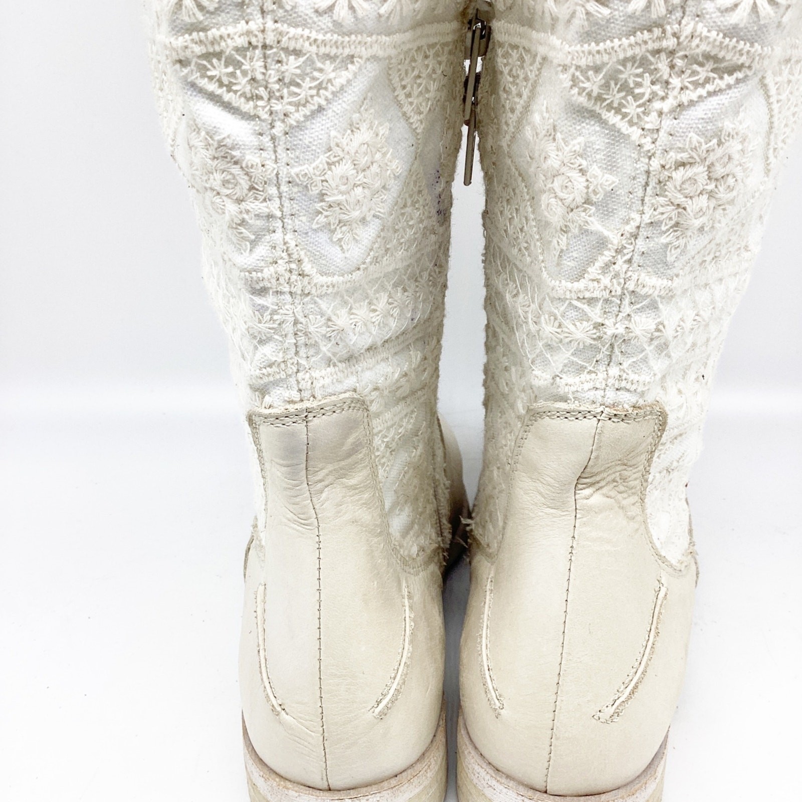 Free People Women’s Bren OTK Crochet Western Cowgirl Boots Size US 8 EU 38