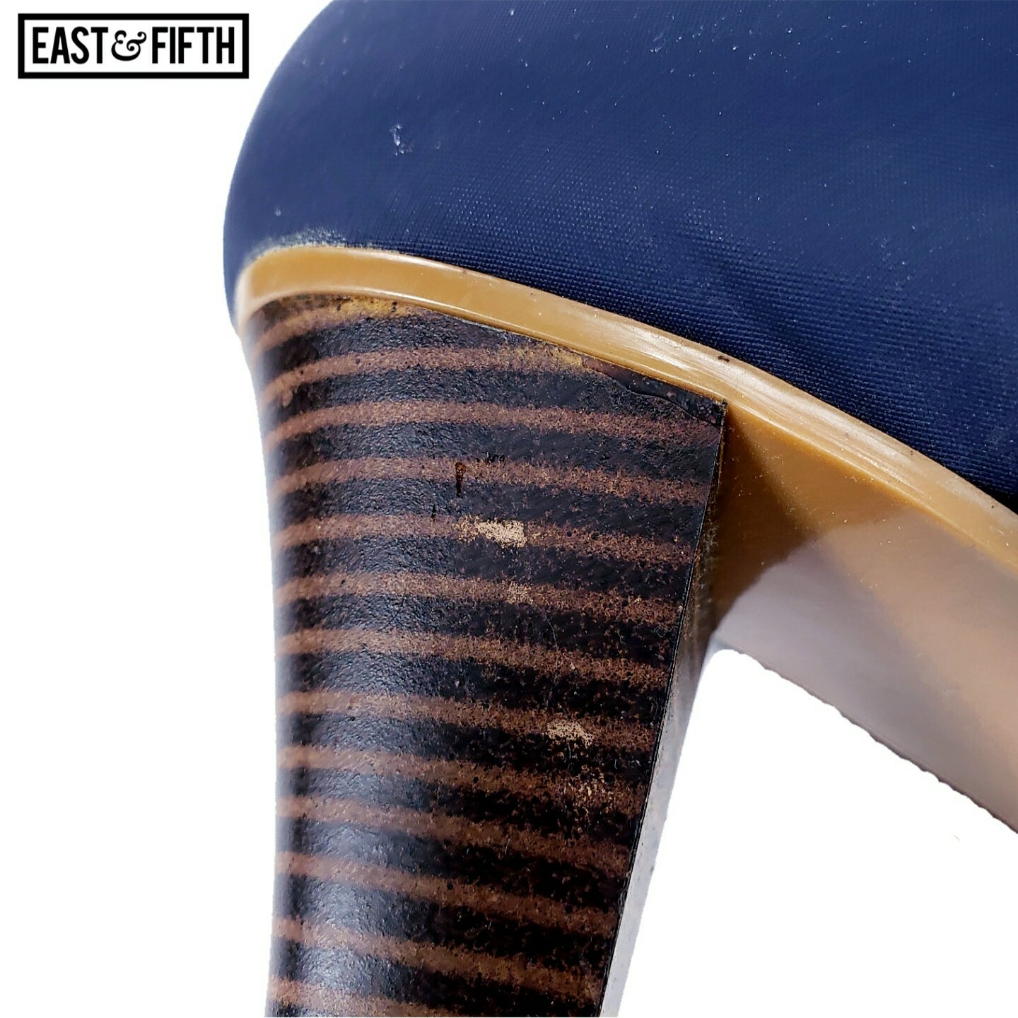 East 5 Th Avenue Brown Heel Calf Length Blue Snow Boots Size 8 M