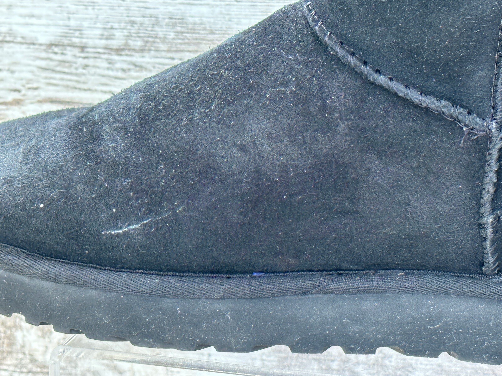 UGG CLASSIC MINI SIDE LOGO BLACK BOOTS 1122558 Womens Size 11