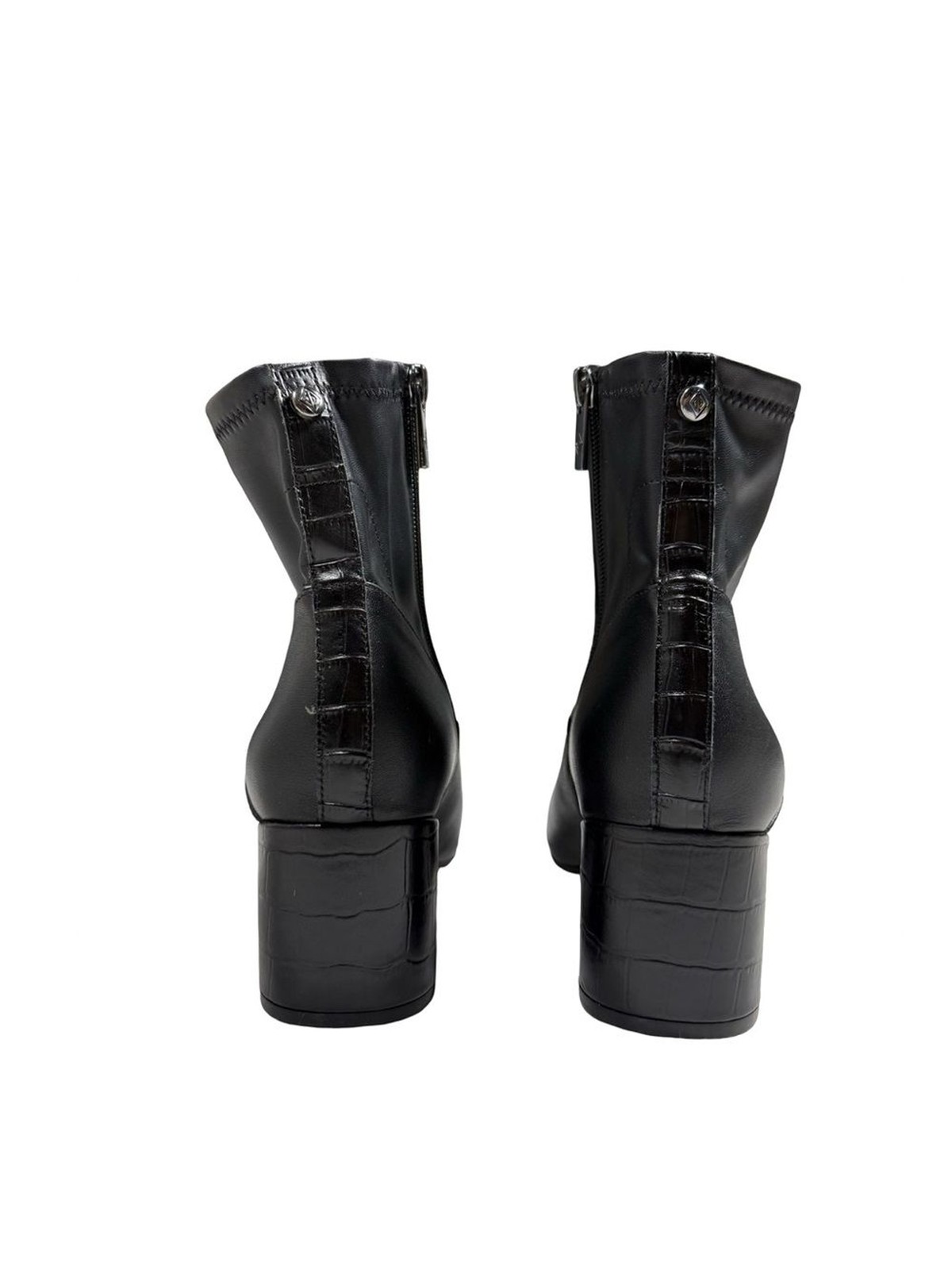 Donald Pliner Gaige Black Ankle Boots Block Heel Zip Women’s Size 8.5