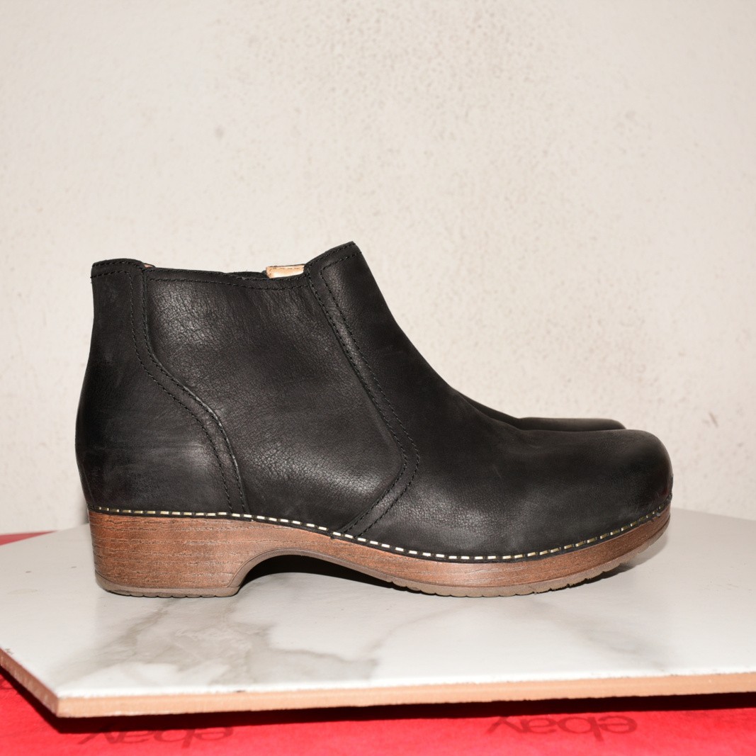 Dansko Maria Leather Boot Zip Heel Bootie Women 41