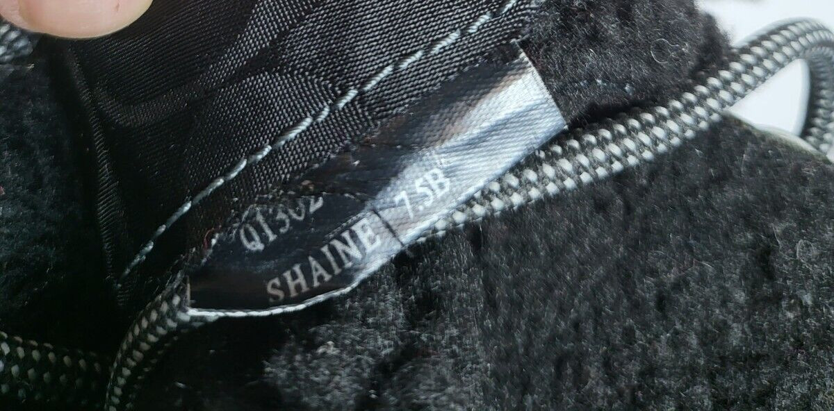Coach Women’s Black Winter Snow Boots 7.5 Shaine Lined Nylon Leather Logo