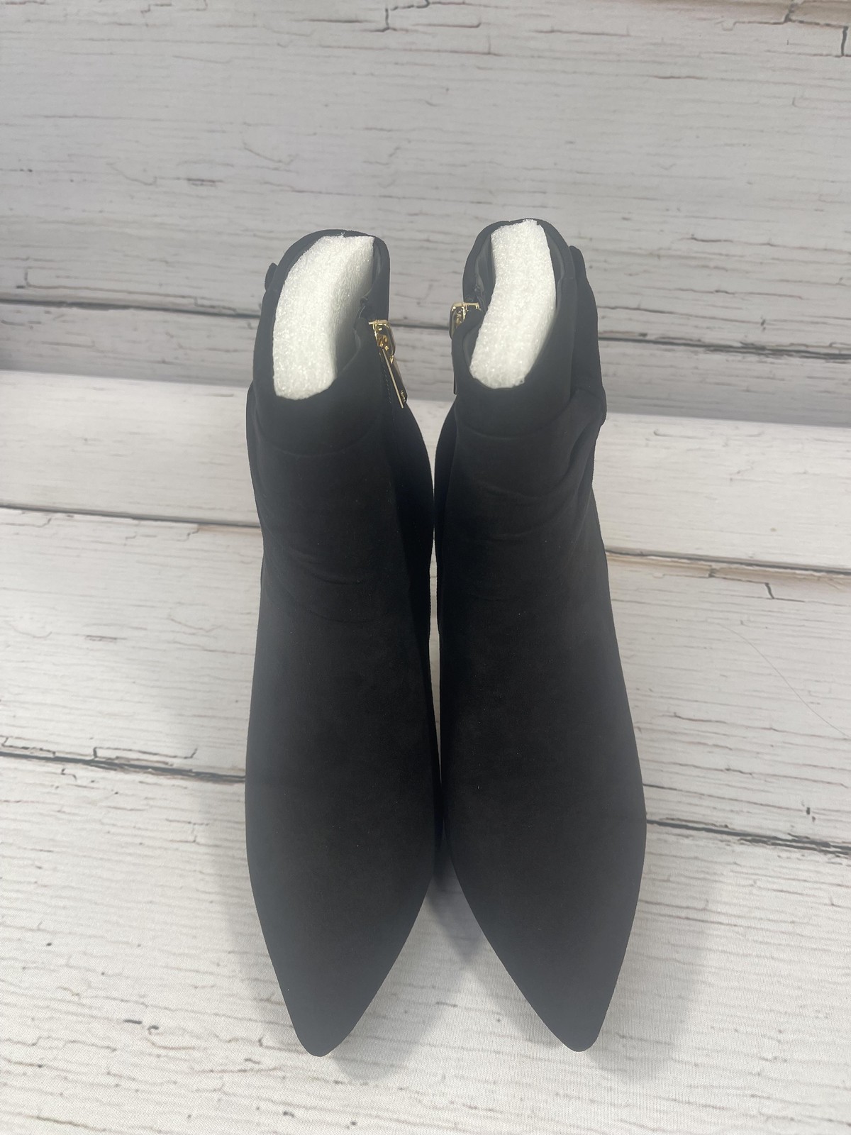 Jones New York Boots Womens Size 7.5M Black Suede JNY-VERUSA Bow Ankle Booties