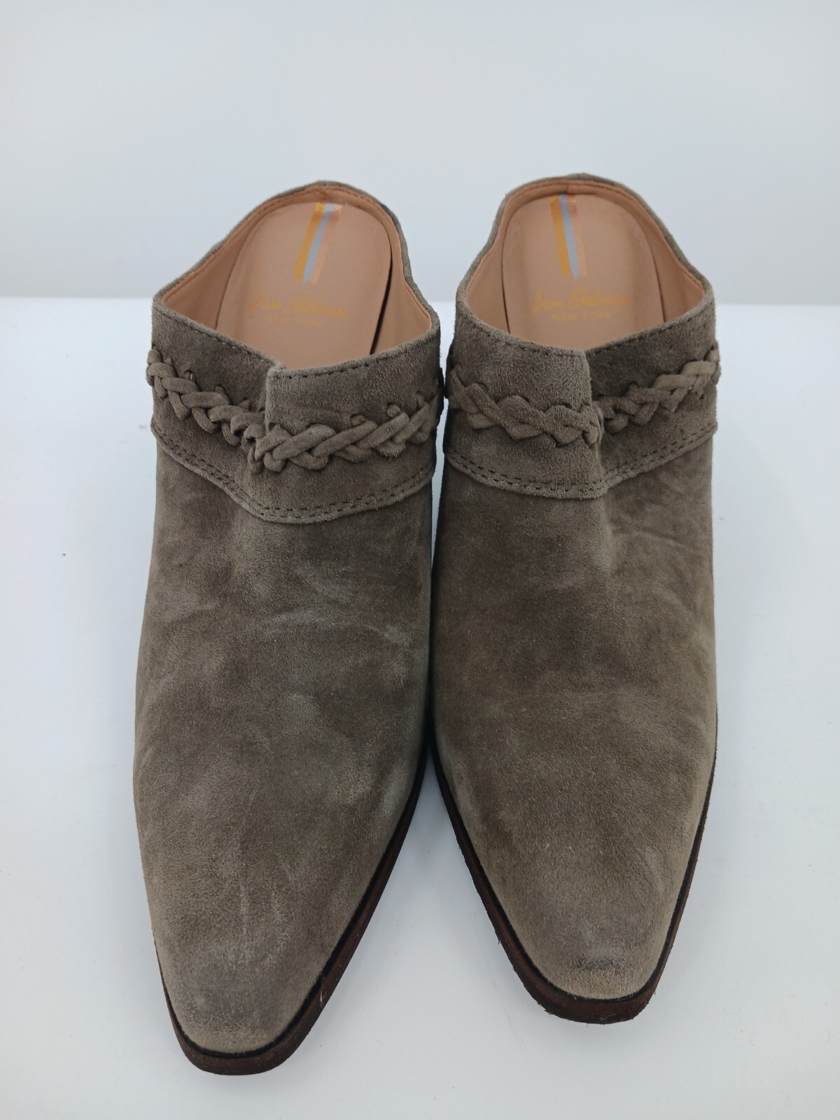 Sam Edelman Women Boot Desert Olive 9 Bootie Slip On Cable Weave Stacked Heel