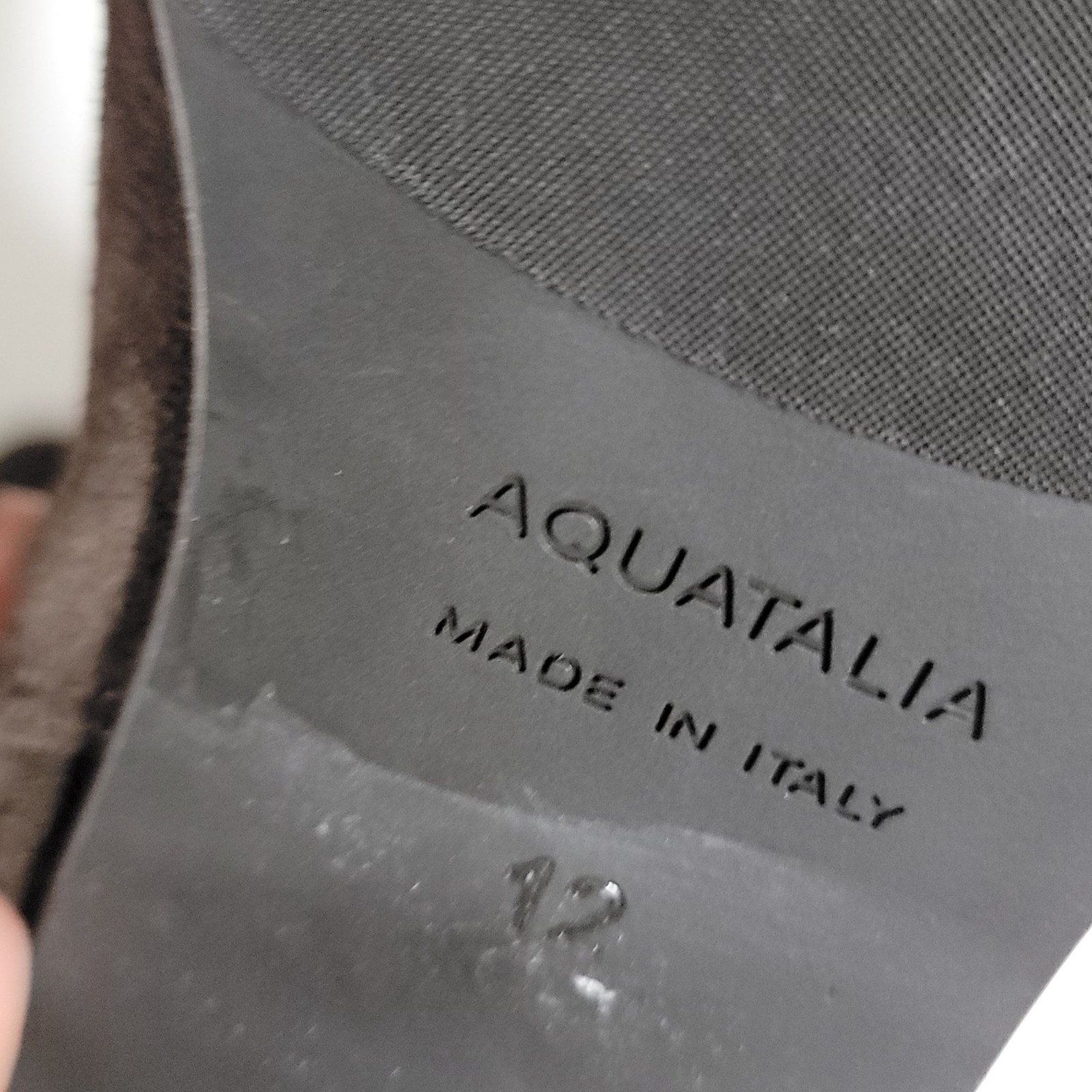 Aquatalia Chocolate Brown Suede Ankle Boot Womens 12 Contemporary Chic Basic New