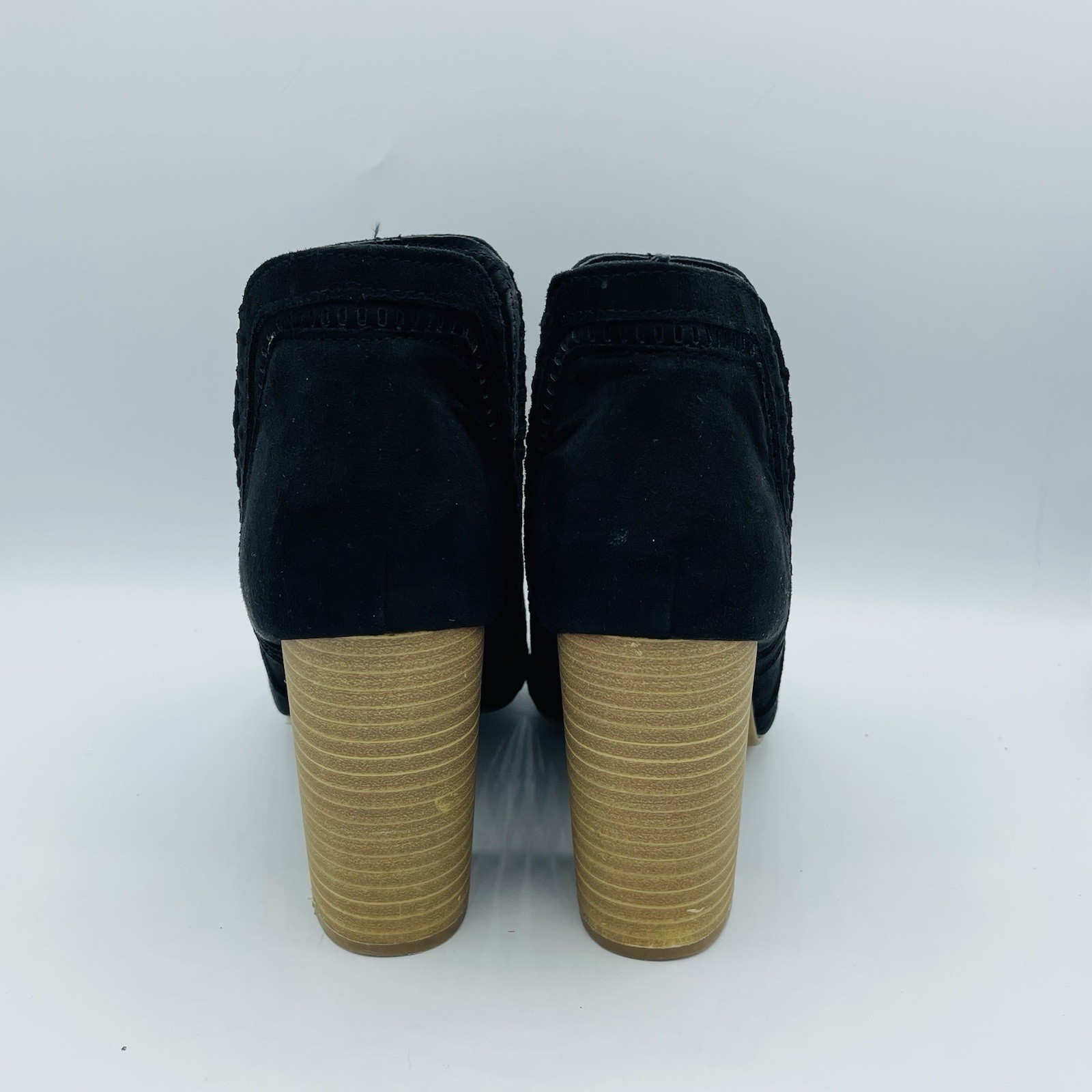 Fergalicious Boots Womens Size 8M Black Holiday Ankle Booties High Heels Slip On