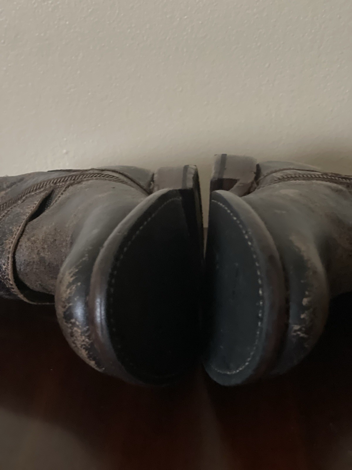 Bed Stu Becca Size 6 Women’s Black/Brown Rustic Leather Zip Sides Boots