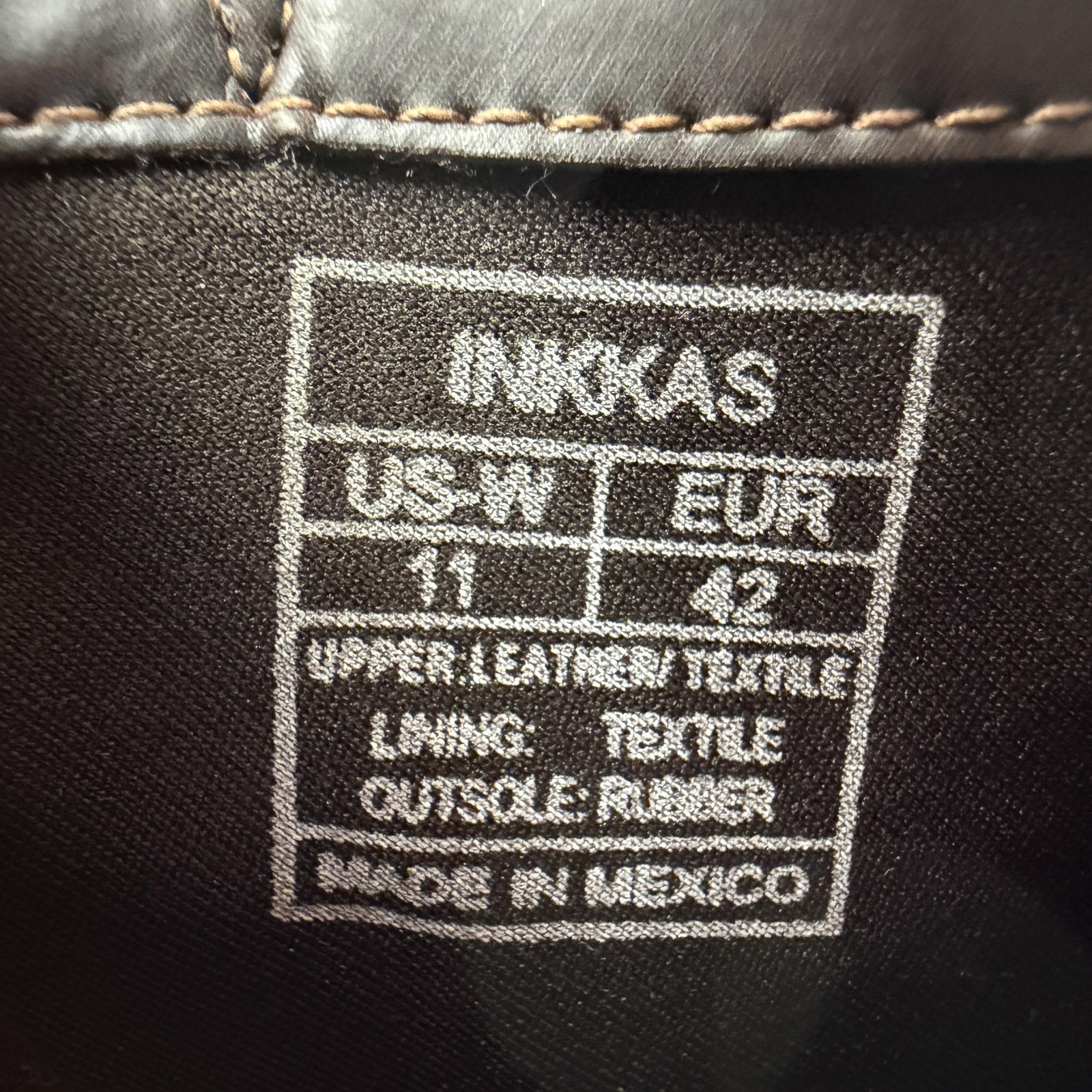 Inkkas Boots Womens Size 11 Brown Leather Ankle Textile Zip Boho Booties