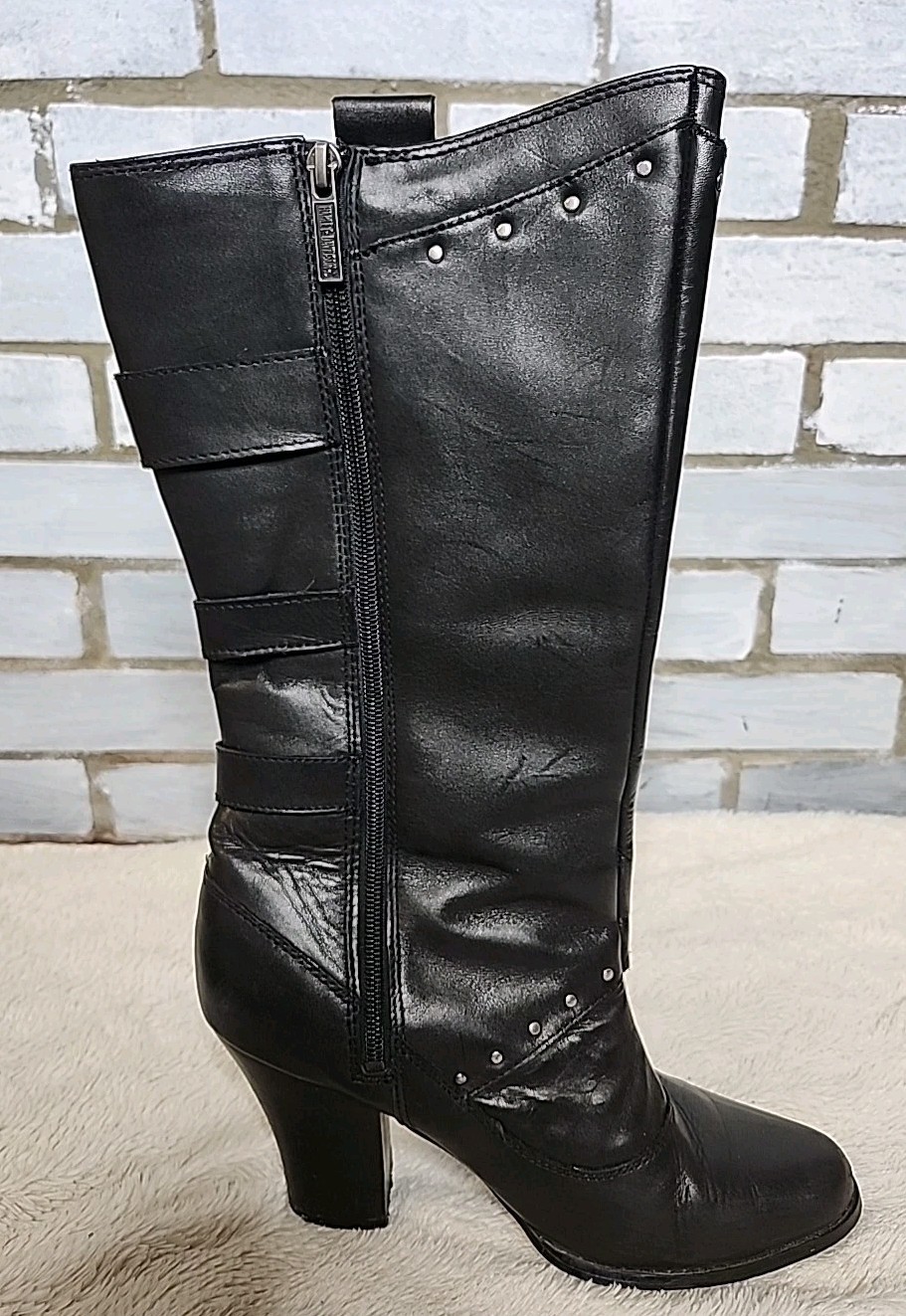 ☆ Harley Davidson Women’s Leather Annalisa Boots Size 9.5 Black D83532 With Box