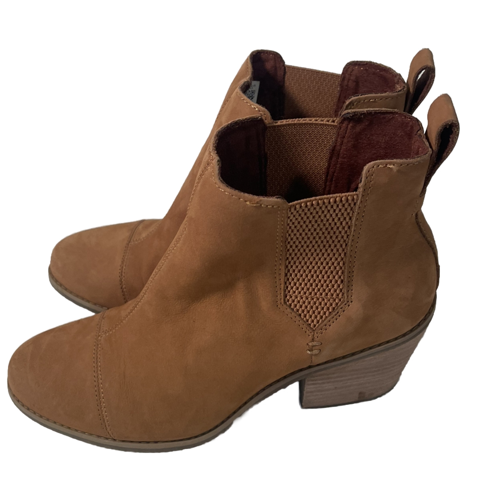 TOM’S WOMEN’S Ankle Booties Brown, Size 9.5 New Without Box Suede