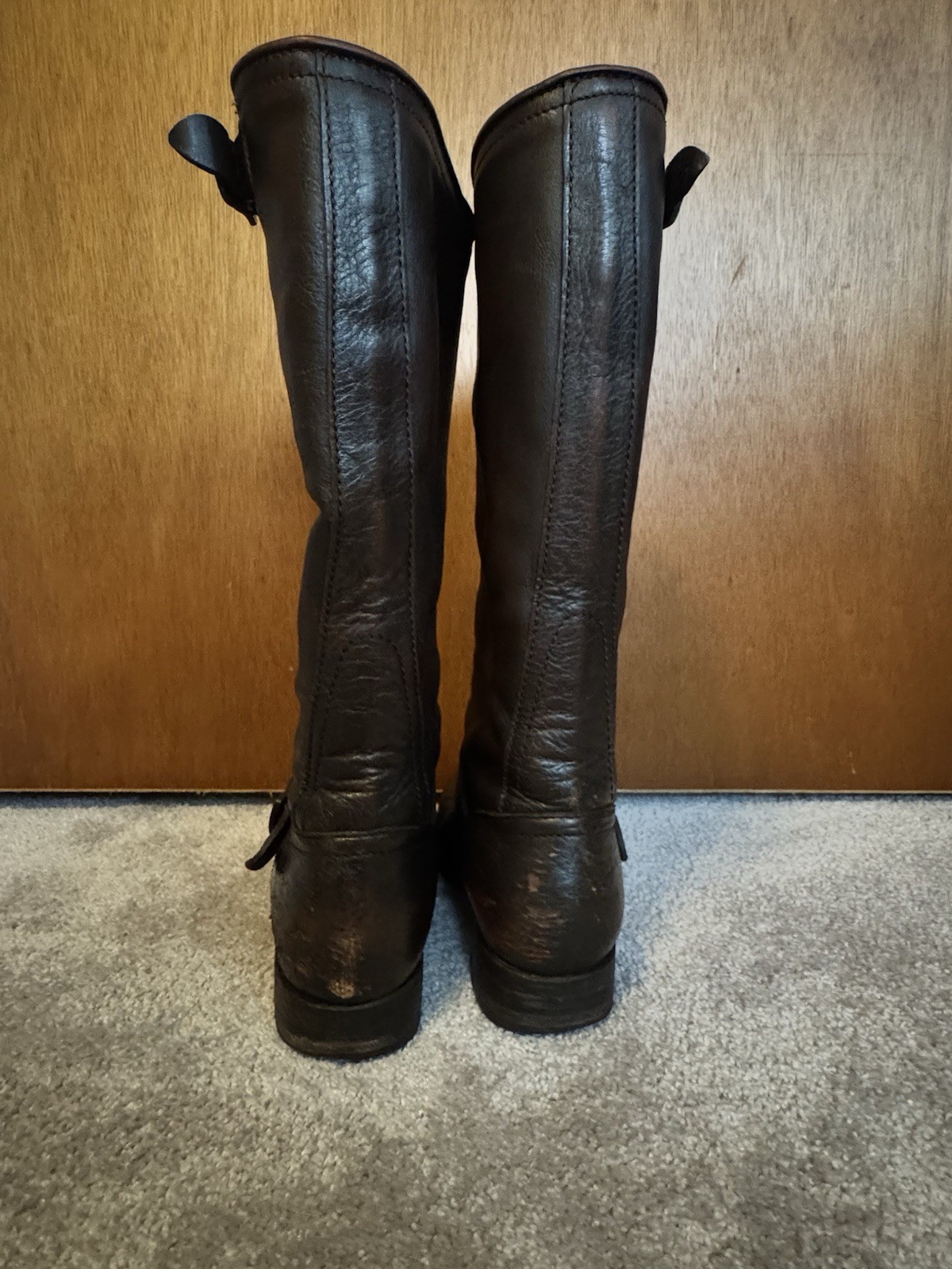 Frye Women’s 77609 Veronica Slouch Brown Leather Riding Boots US 7.5